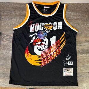 🏀 Mitchell & Ness Hardwood Classics – Houston Rockets Custom Jersey “JACK 01”